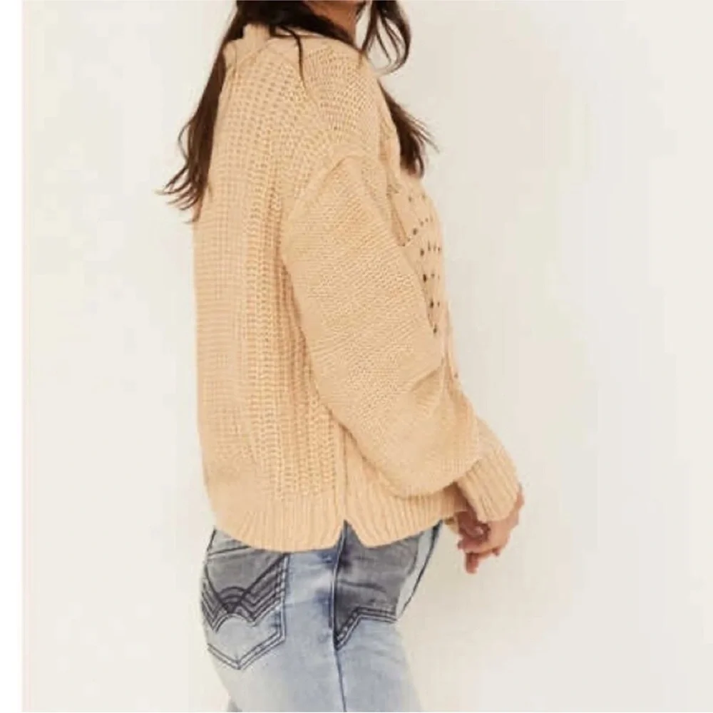 Sandcastle Free People Bell Song Pullover Sweater Sz S